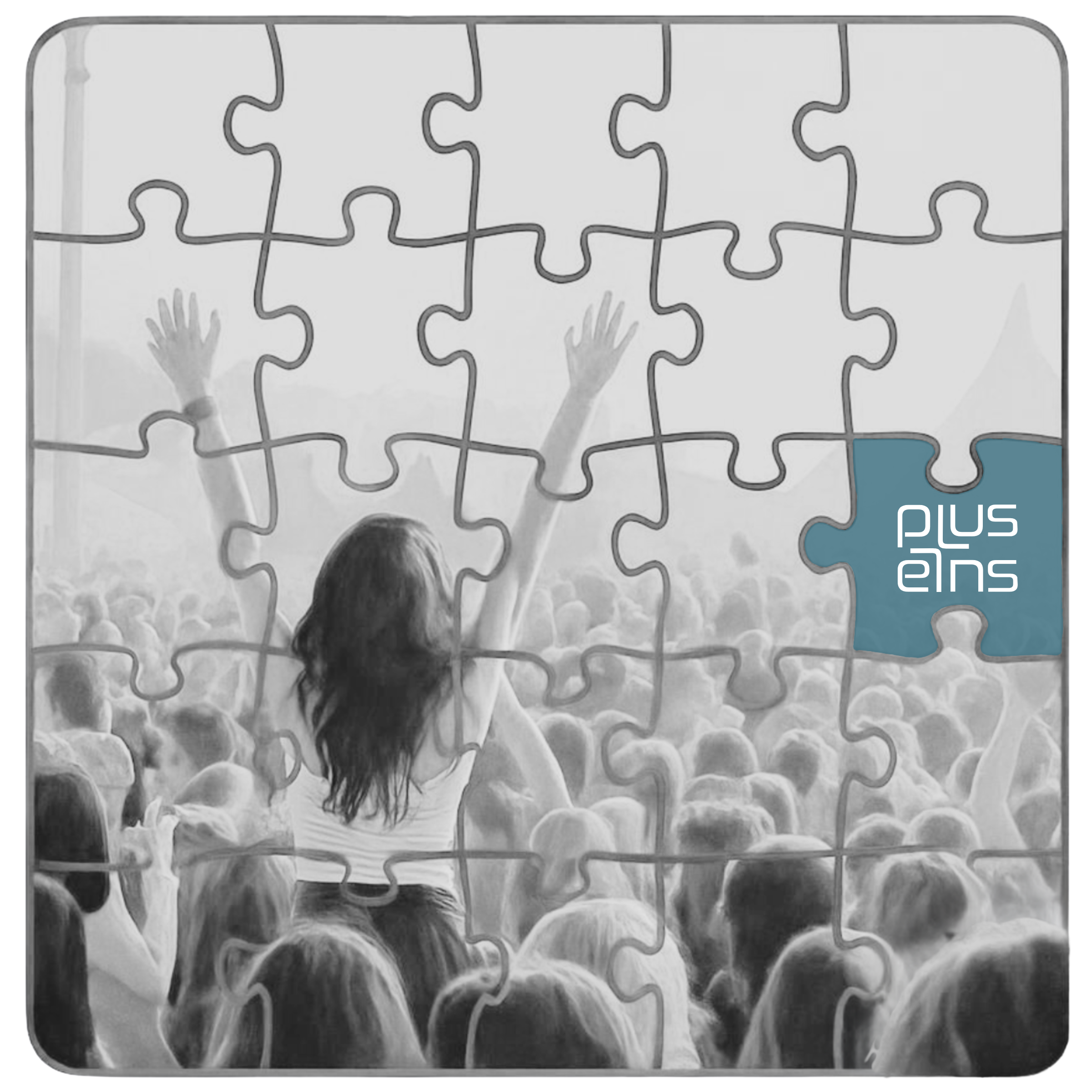 Netzwerk Charakterbild mit Puzzle
